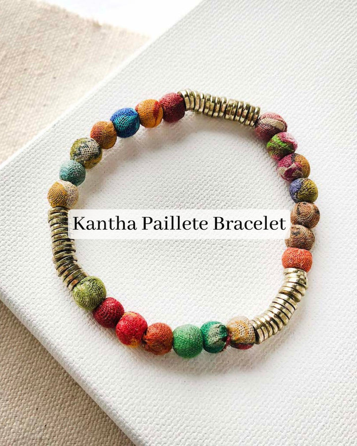 Kantha Paillete Bracelet