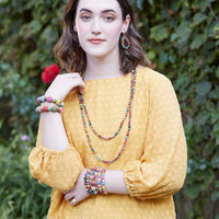 Kantha Bead Long Necklace