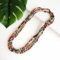 Kantha Bead Long Necklace