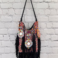 Banjara Fringe Tote (Black) 254