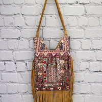 Banjara Fringe Tote (Brown) 0259