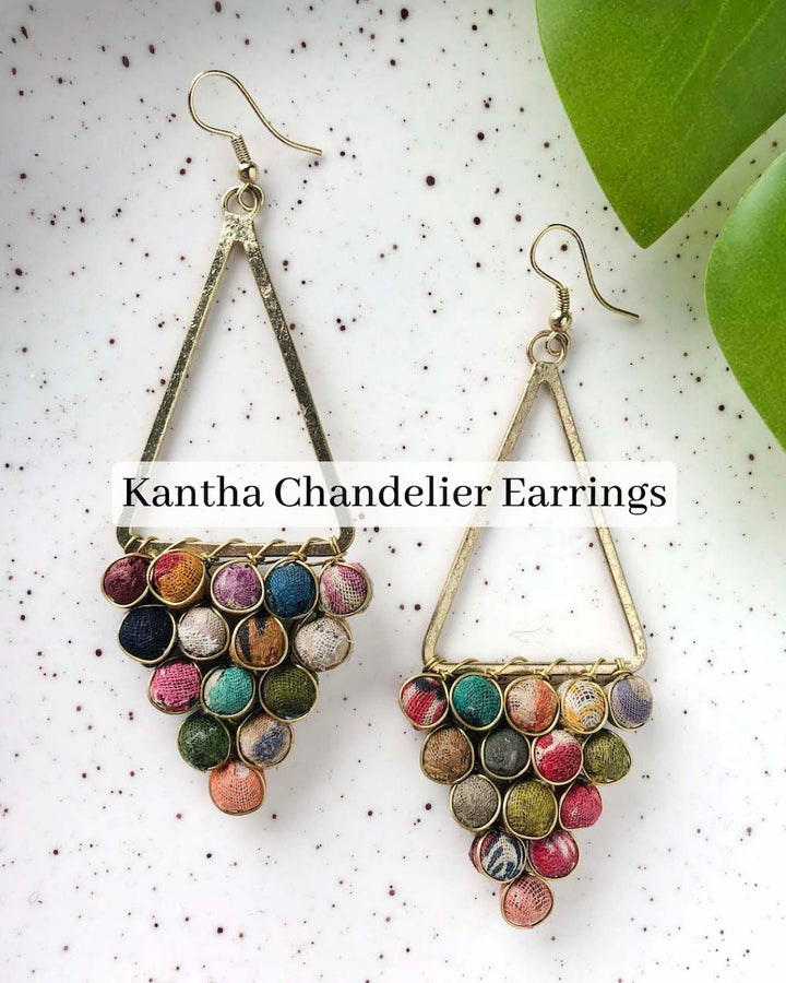 Kantha Chandelier Earrings