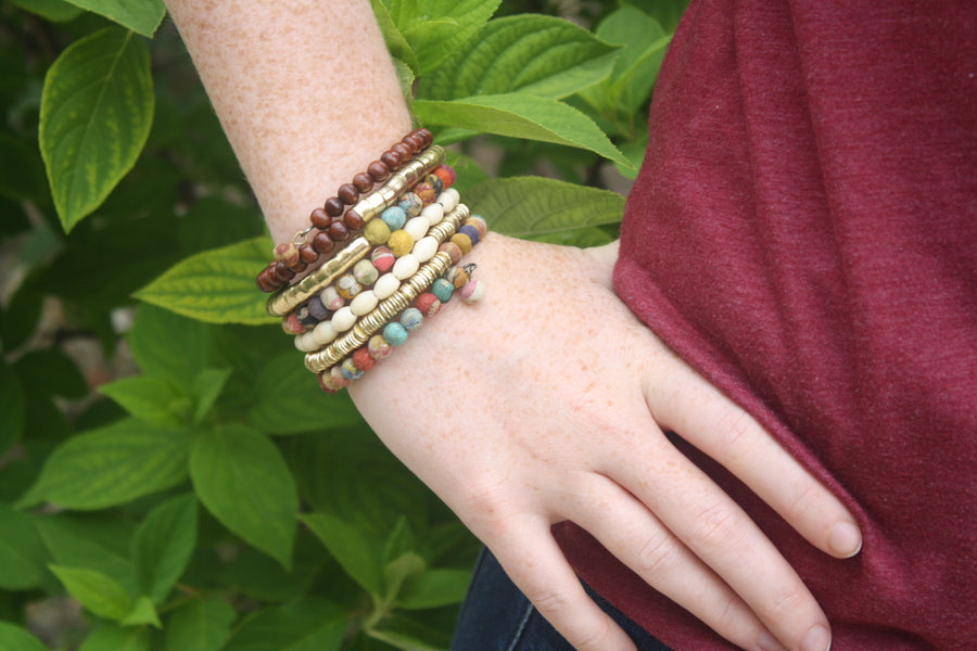 Coiled Kantha Bracelet