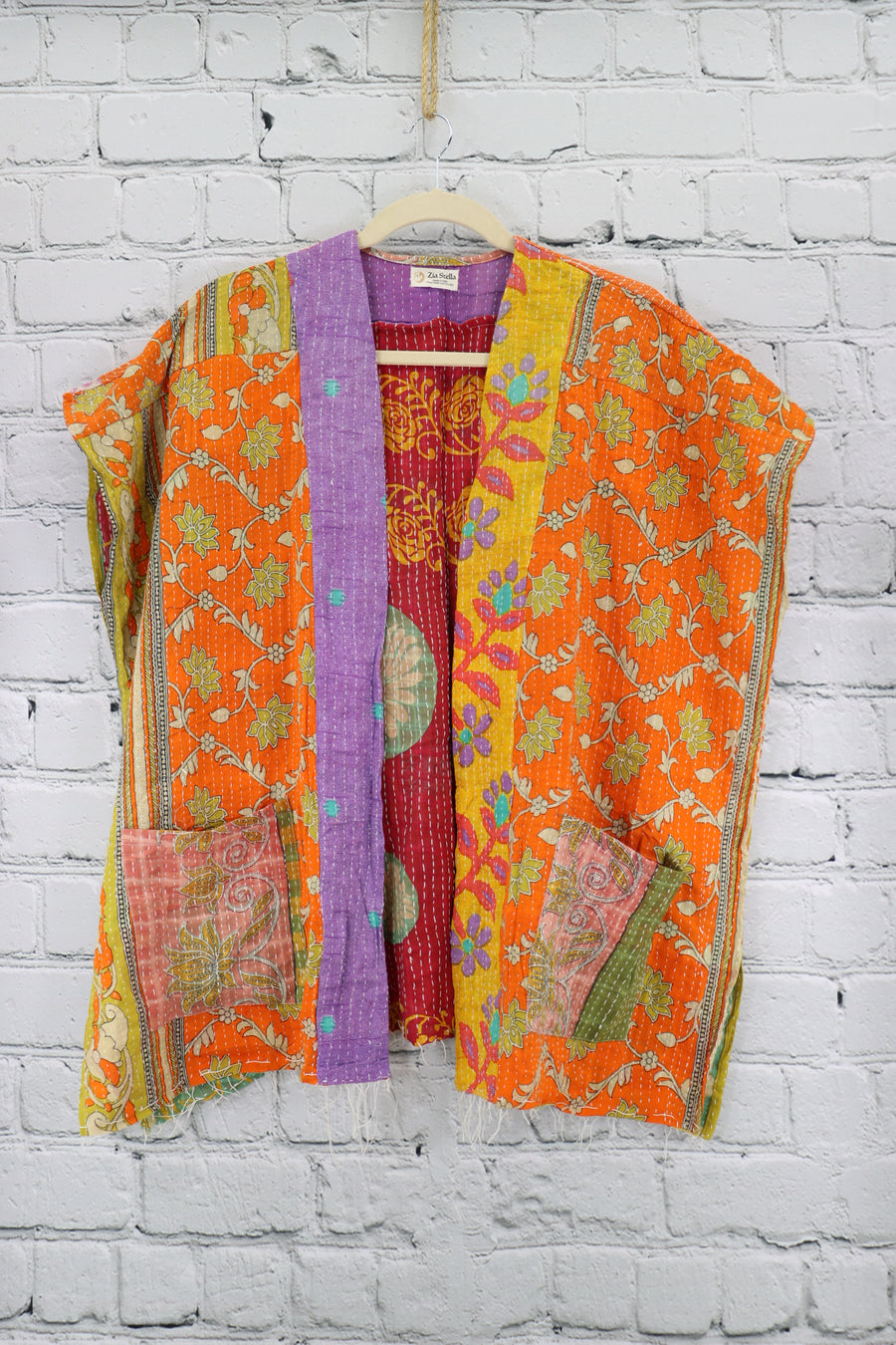 Kantha Sunshine Short Kimono 0985