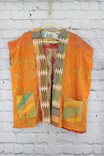 Kantha Sunshine Short Kimono 0960