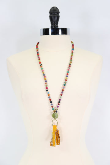 Kantha Tassel Necklace 1093
