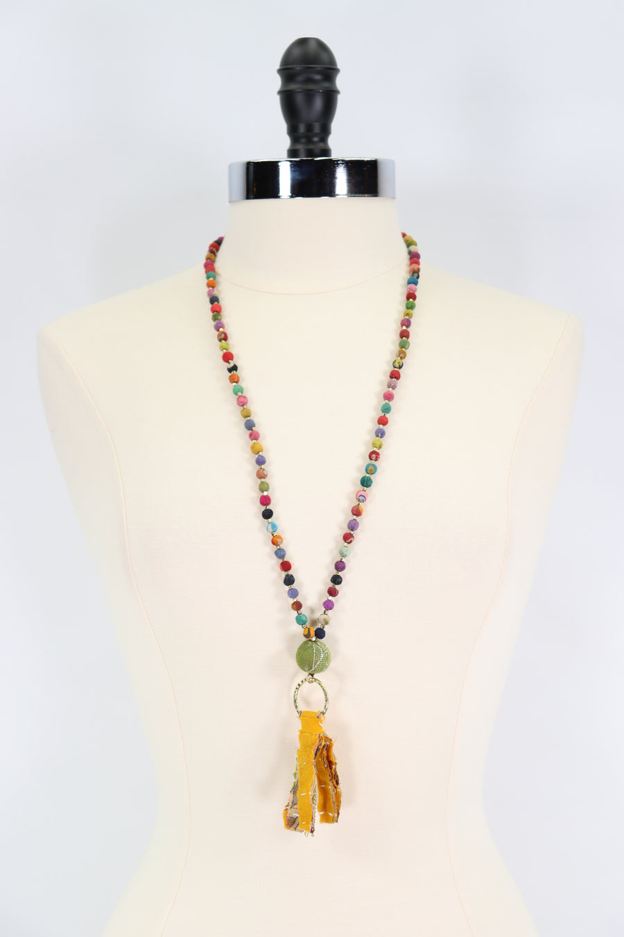 Kantha Tassel Necklace 1093