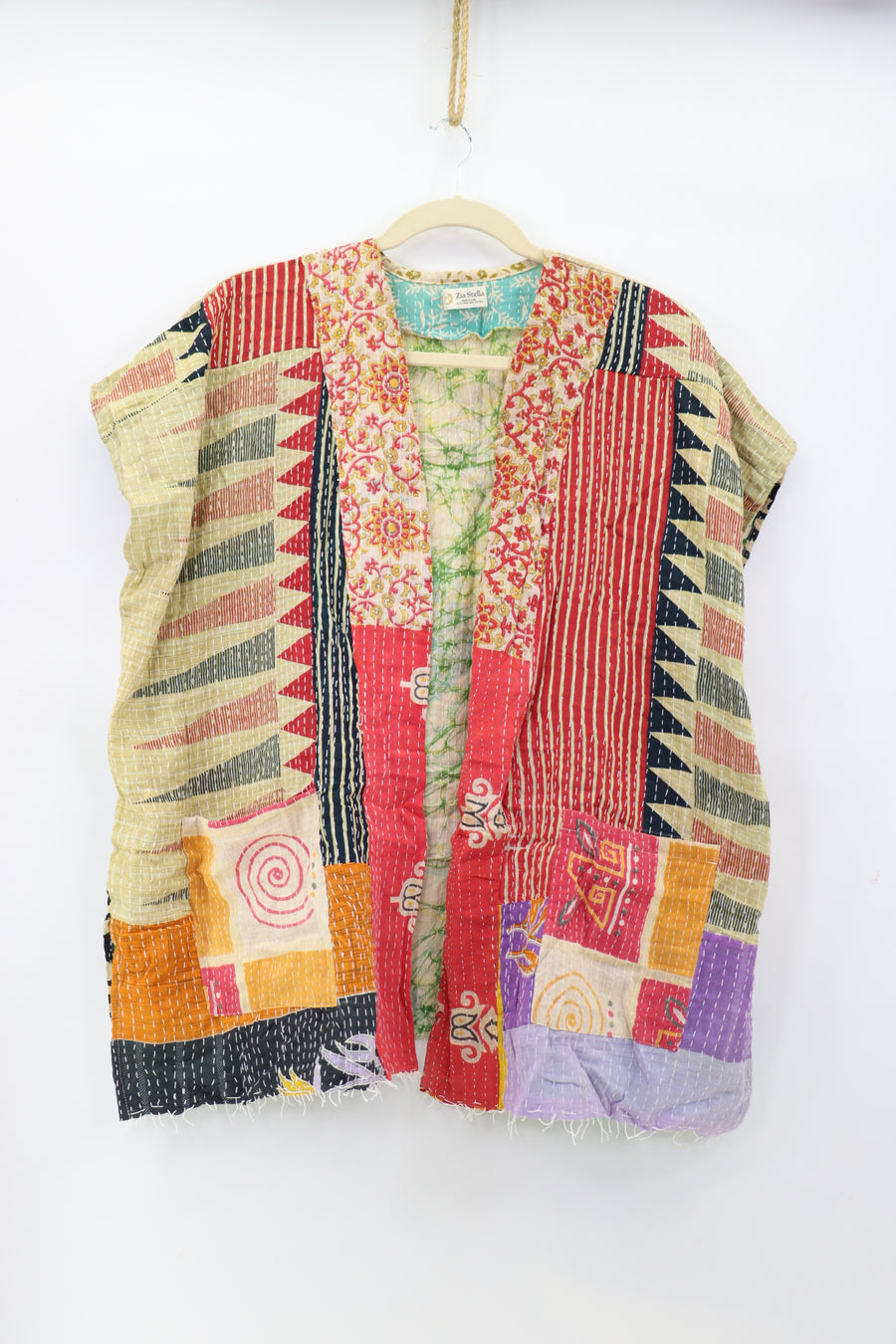 Kantha Sunshine Short Kimono 1174