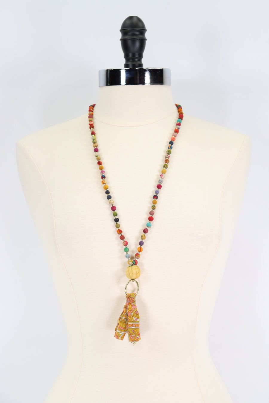 Kantha Tassel Necklace 1095