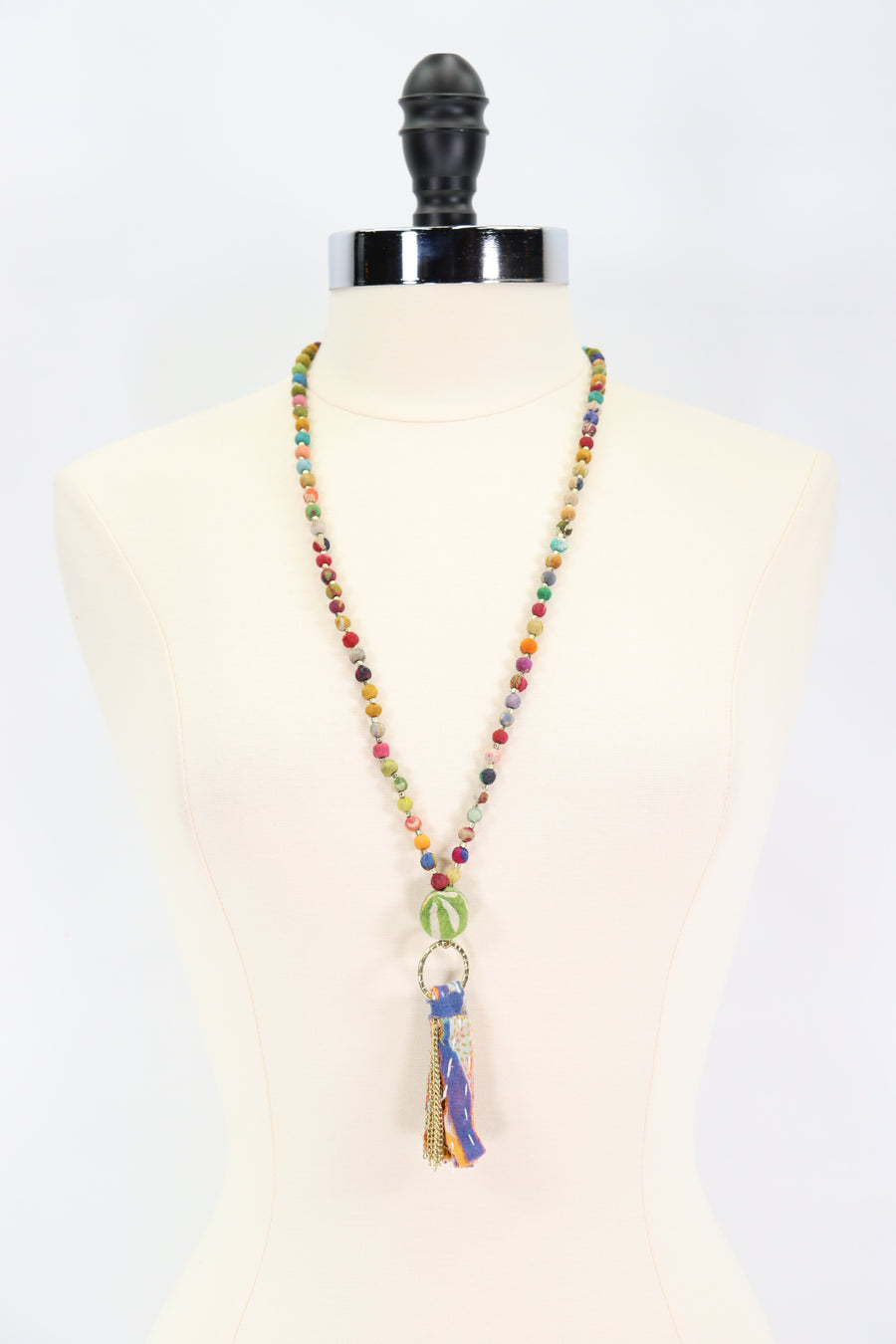 Kantha Tassel Necklace 1096