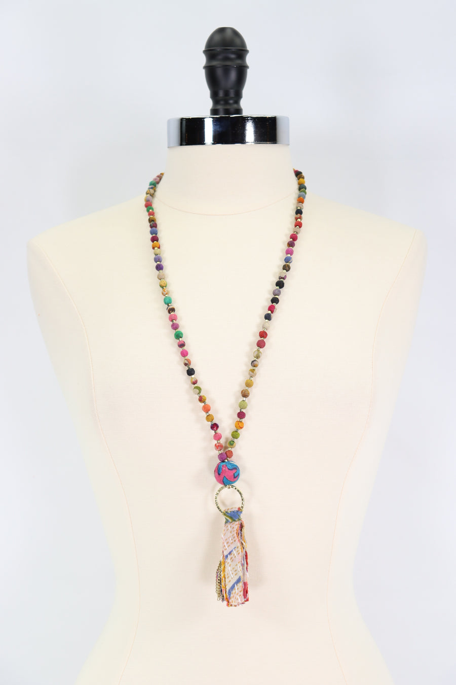 Kantha Tassel Necklace 1097
