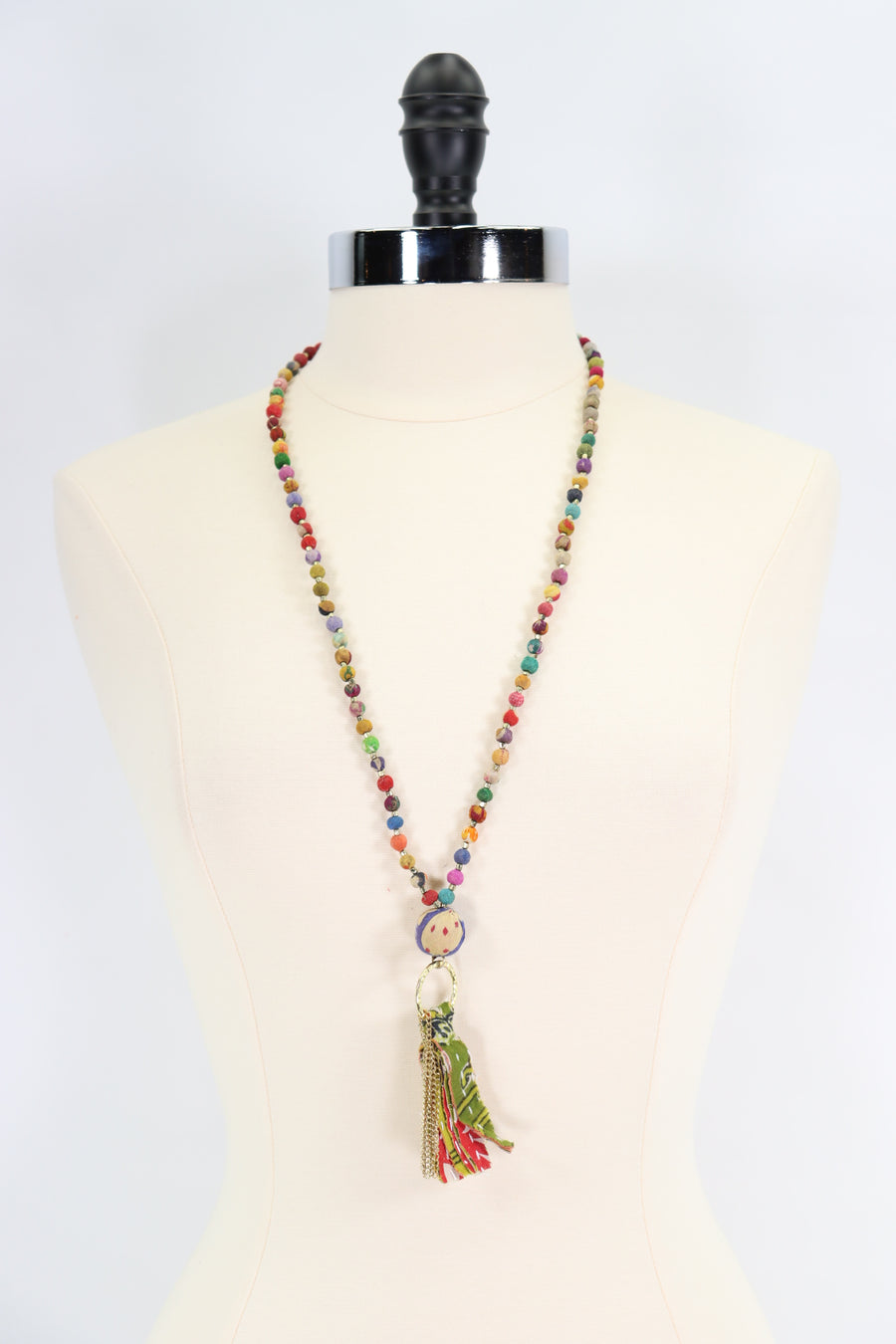 Kantha Tassel Necklace 1101