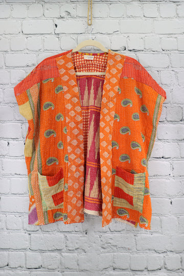 Kantha Sunshine Short Kimono 0955