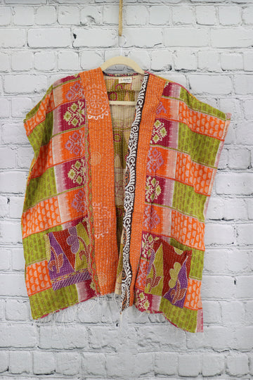 Kantha Sunshine Short Kimono 0966