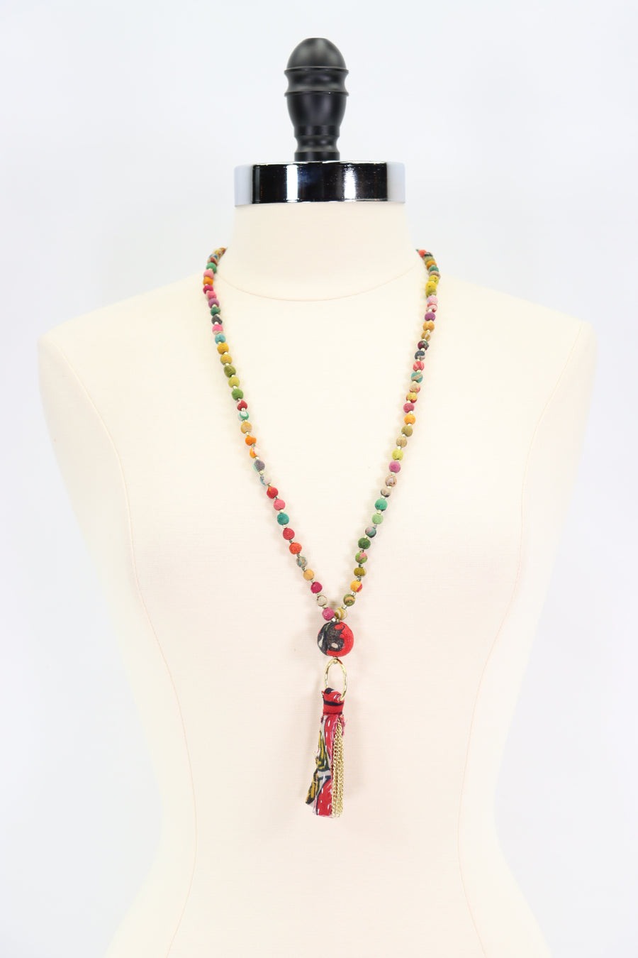 Kantha Tassel Necklace 1105