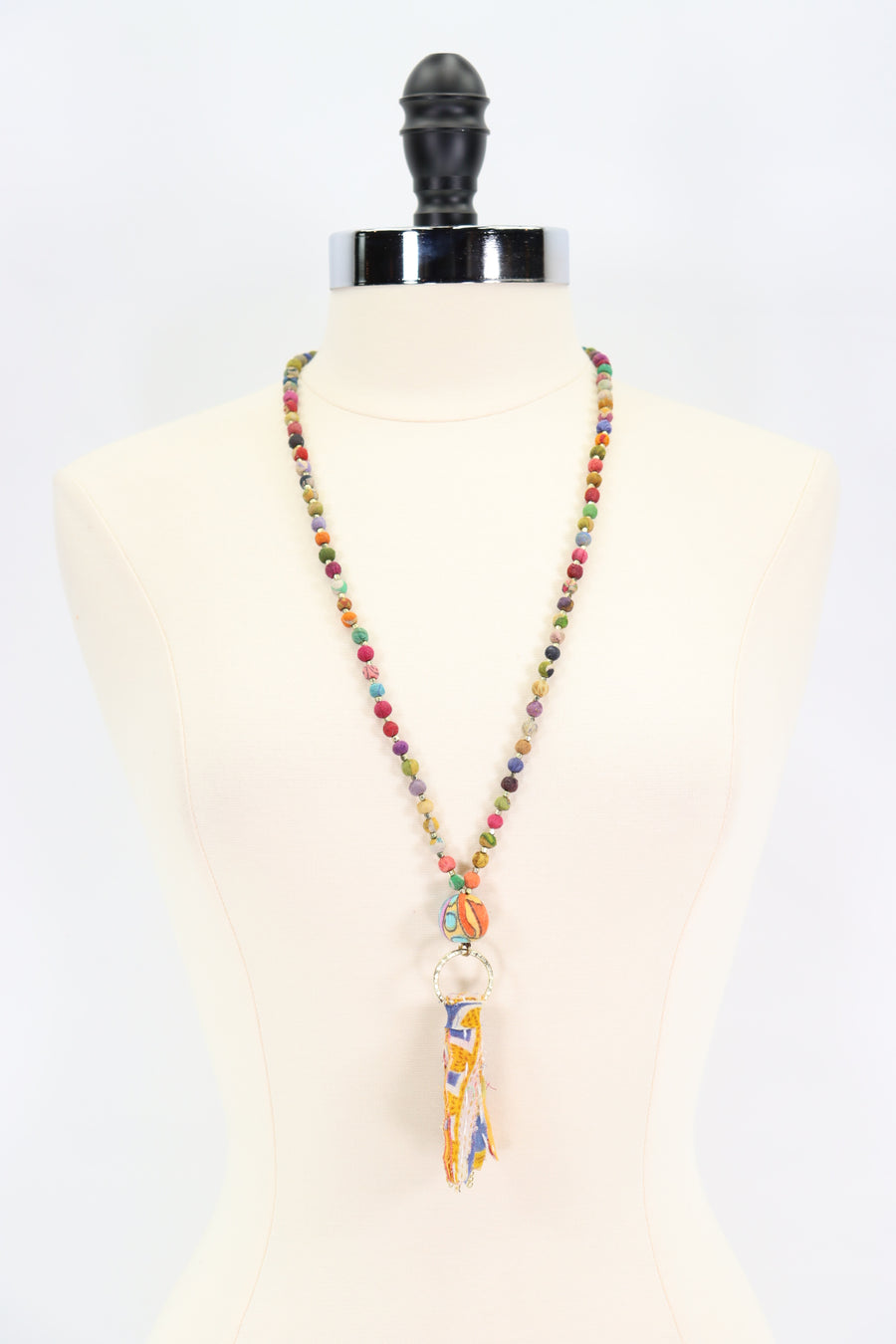 Kantha Tassel Necklace 1106
