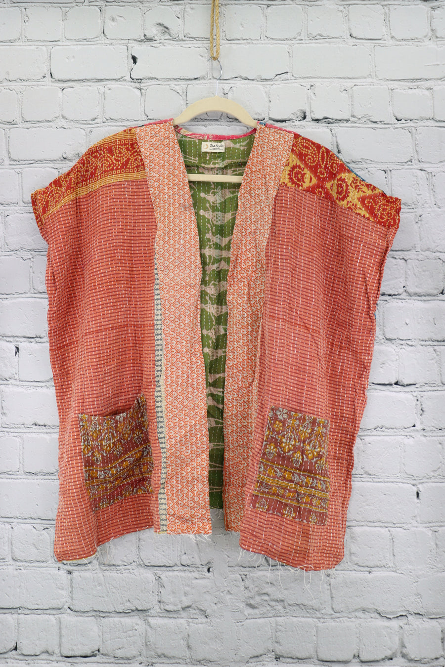 Kantha Sunshine Short Kimono 0996